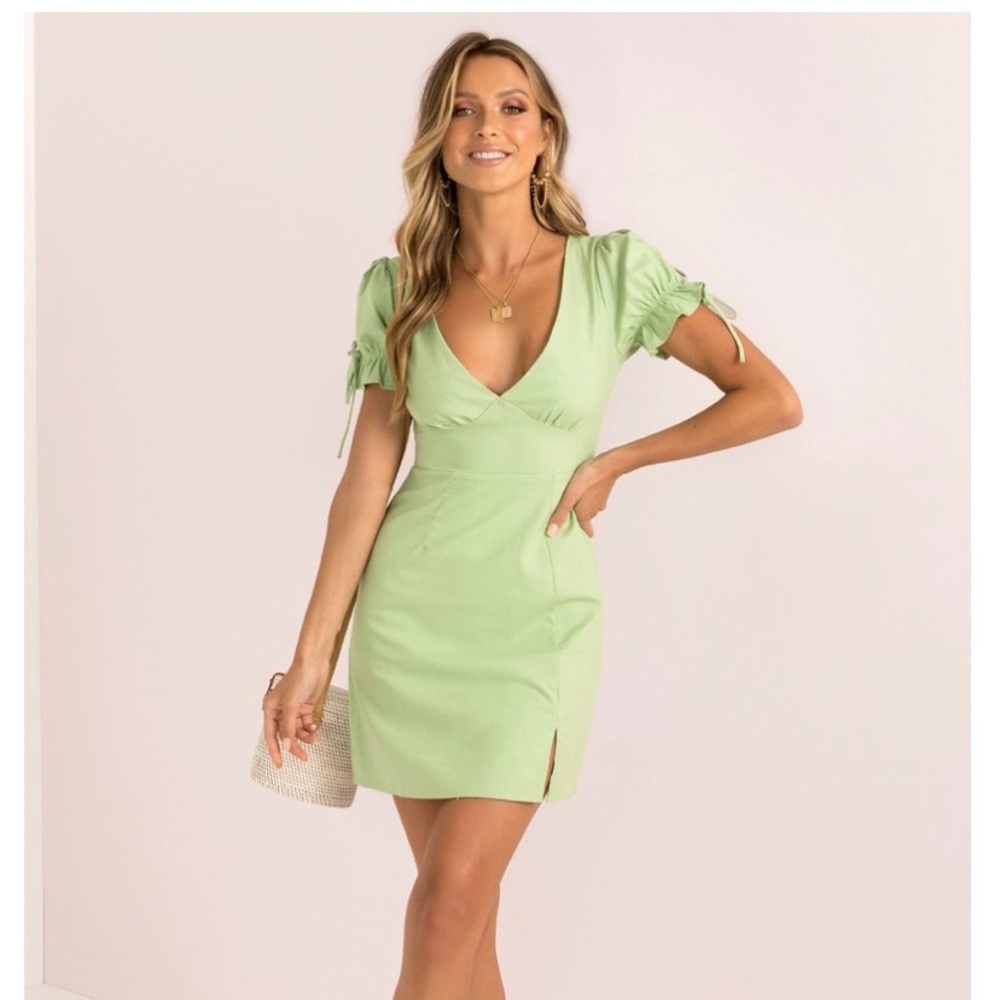 COPY - Amalfi Lime Green Dress (Sundae Muse)